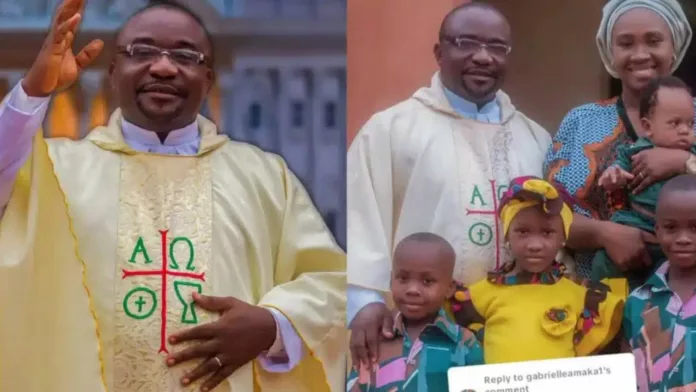 A Catholic priest and his spouse and children go viral.